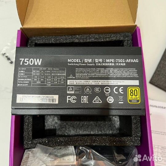 Блок питания Cooler Master MWE gold 750 V2