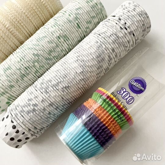 Бумажные формы для выпечки капкейков, куличей