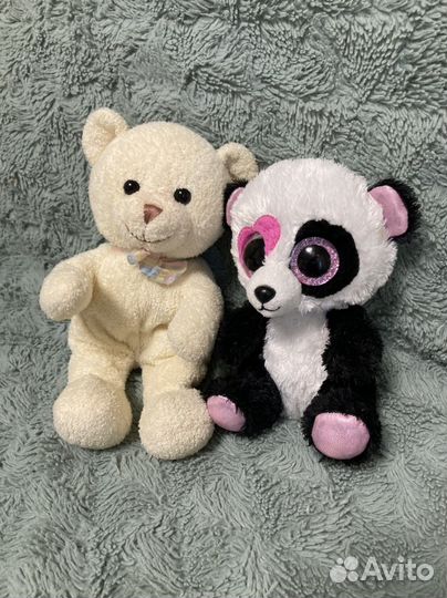 Мягкие игрушки + губная гармошка детская