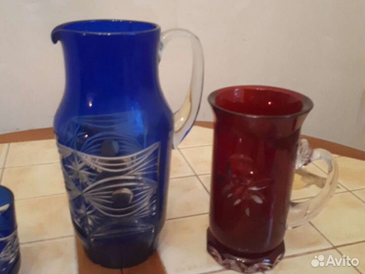 Синий хрусталь, графины