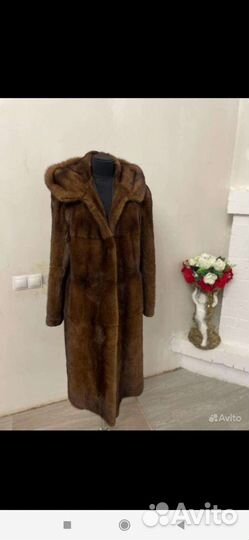 Шуба норковая с капюшоном 48 50