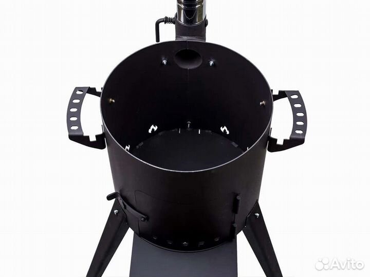 Печь для казана с дымоходом 6-8 литров