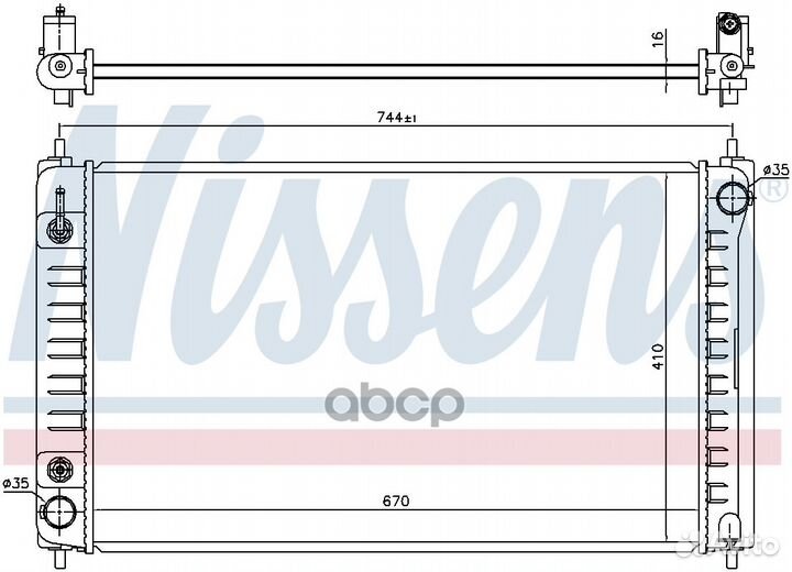 Радиатор охлаждение двигателя 68762 Nissens