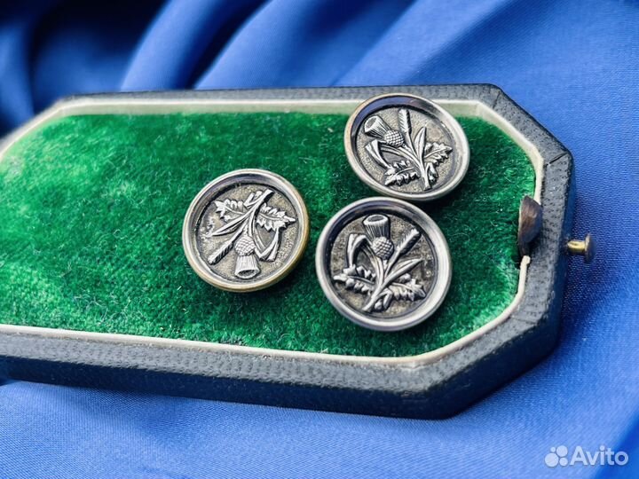 Винтажные пуговицы военных мундиров 1890гг. пу1Д