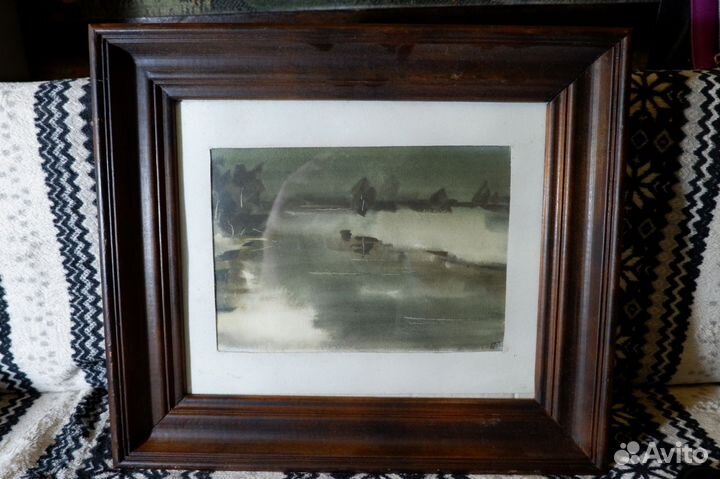 Картина акварель Ю. И. Конышев 24 x 18 см