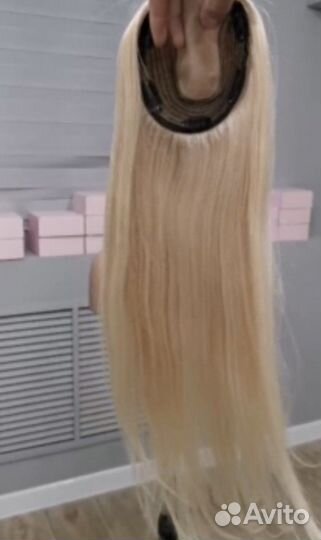 Волосы натуральные блонд 50 см