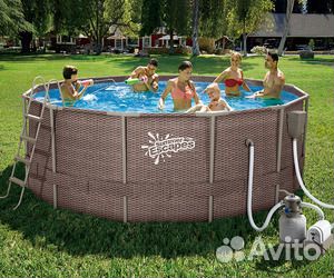 P20-1252-S Polygroup Бассейн Ротанг 366х132 11711л