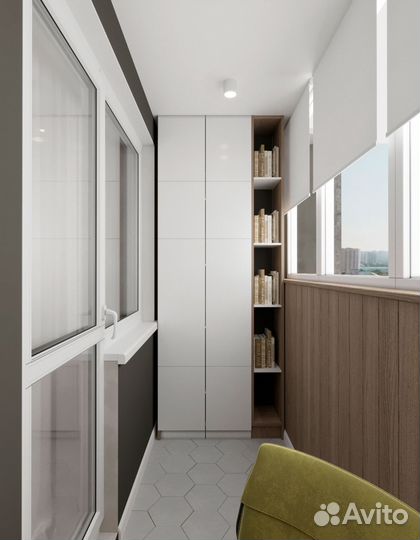 Балкон со шкафом