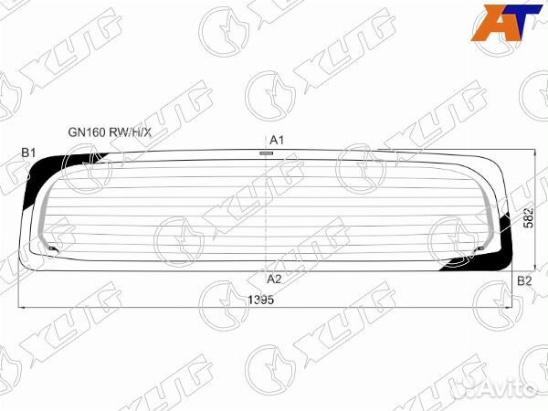 Стекло заднее toyota fortuner
