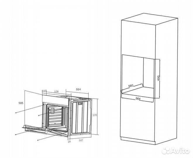 Электрический духовой шкаф новая