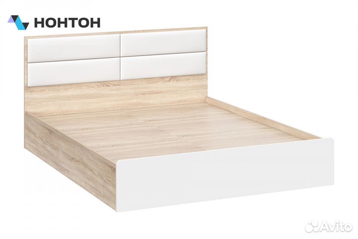 Кровать Норд кр03-160 1.6 м дуб сонома / софт плом