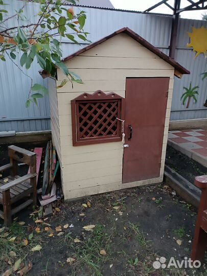 Детский деревянный домик игровой
