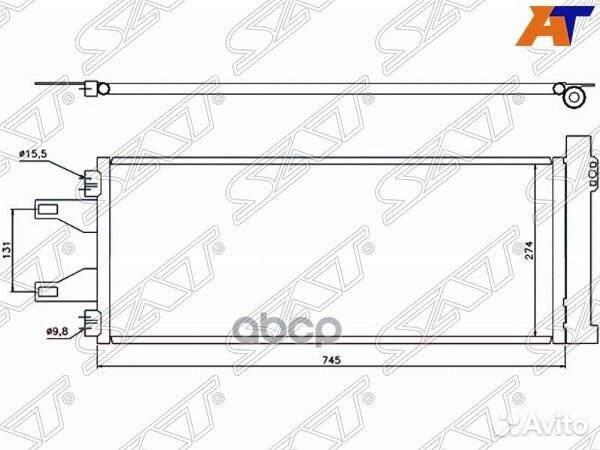 Радиатор кондиционера Peugeot Boxer 06- / Citro
