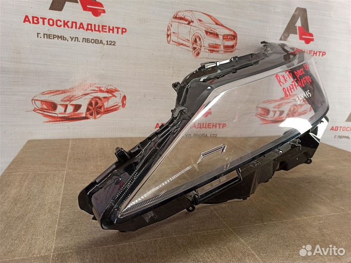Фара - стекло левая Lexus Rx -Series 2015-Н.в