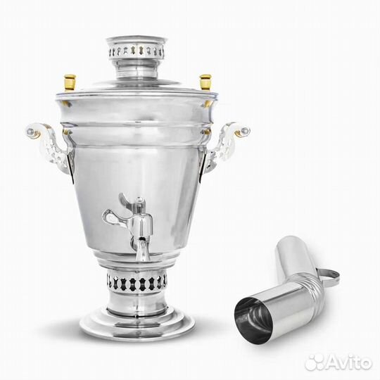 Самовар из нержавеющей стали на дровах 5 или 7 л