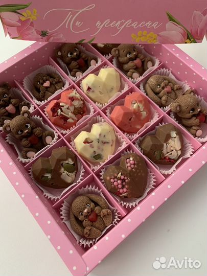 Шоколадные конфеты ручной работы к 14 февраля