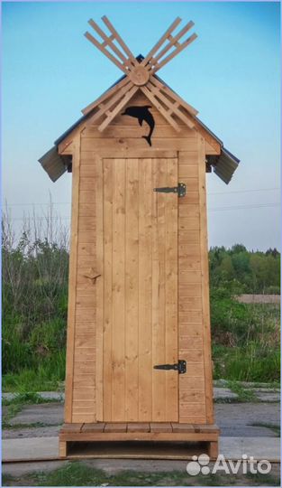 Дачный туалет с декором и установкой QVK