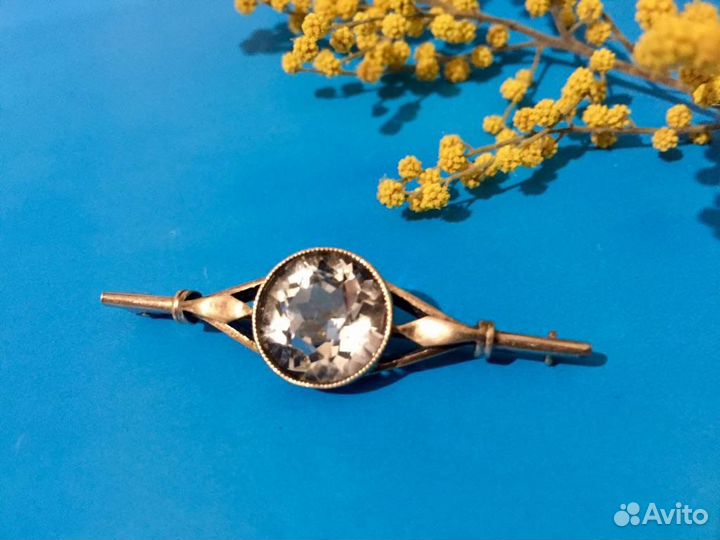 Винтажная брошь серебро 875