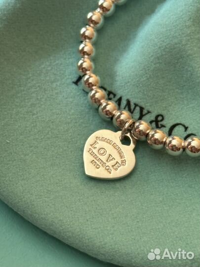Браслет Tiffany оригинал Blue heart новый