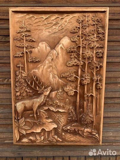 Резьба по дереву. Картина