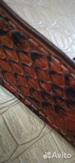 Ремень кожаный кожа рептилии