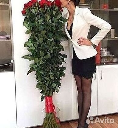 Розы высокие Доставка цветов