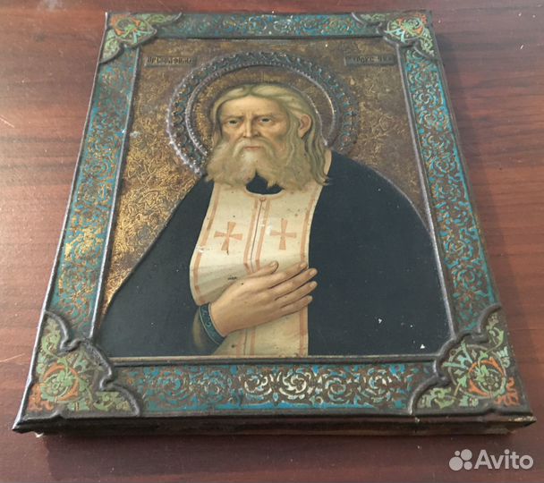 Старинная икона Серафим Саровский Чудотворец
