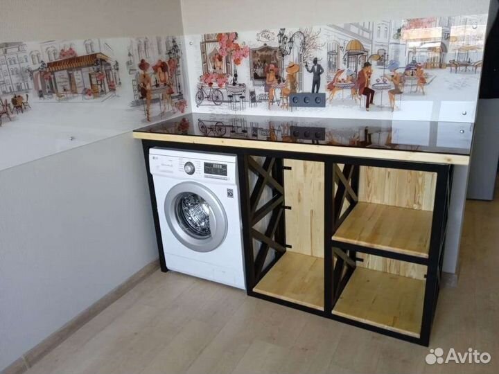 Тумбочка под стиральную машину в стиле лофт