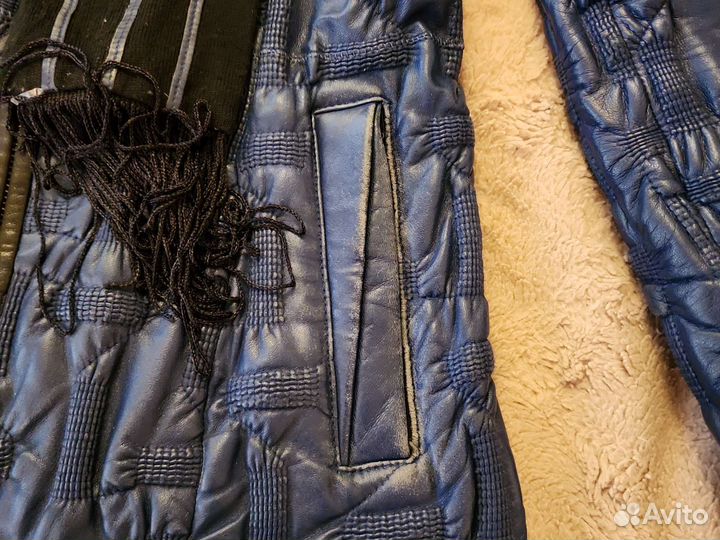 Кожаная куртка удлиненная