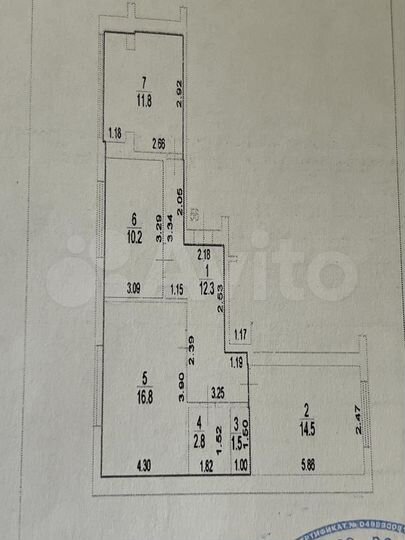 3-к. квартира, 70 м², 1/3 эт.