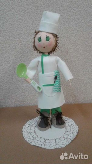 Кукла интерьерная- Поварёнок