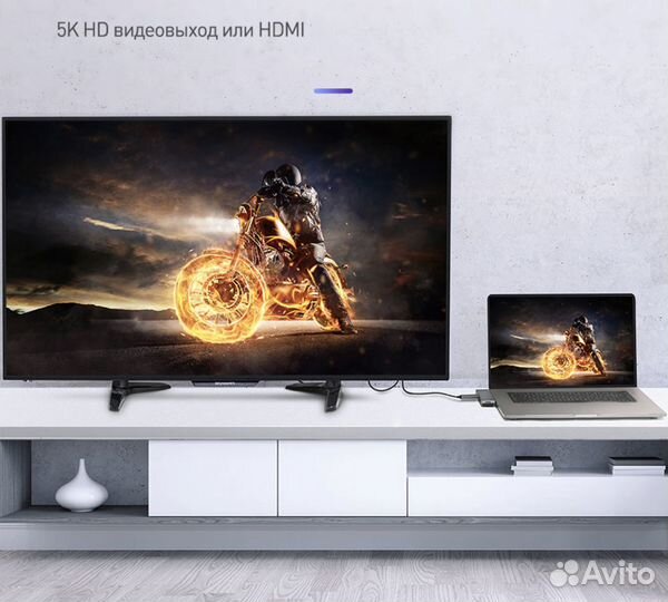 Baseus USB-C хаб с hdmi, LAN, USB 3.0, PD, SD,TF