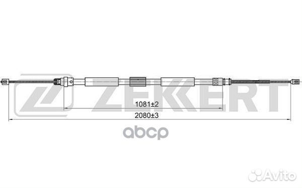 Трос стояночного тормоза BZ1062 Zekkert
