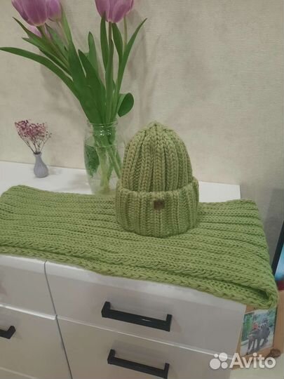 Комплект шапка и снуд,новые