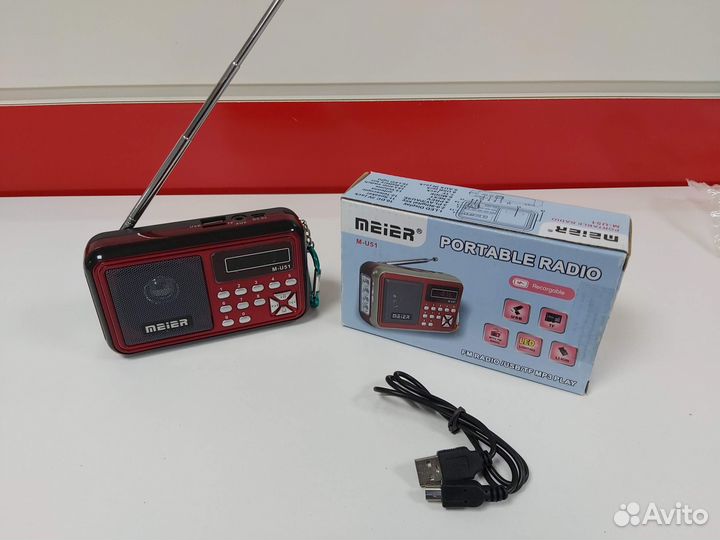 Радиоприемники аккумуляторные FM/USB/MicroSD новые