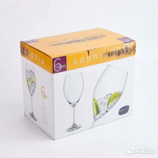 Бокалы для вина 6 шт 590 мл, София, Bohemia Glass