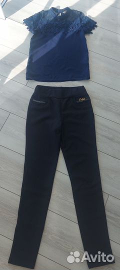Комплект для школы, блузка + брюки