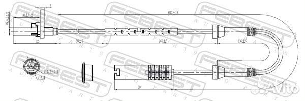 Датчик abs перед прав/лев 19606006 Febest