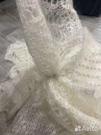 Оренбургский пуховый платок паутинка 120/120