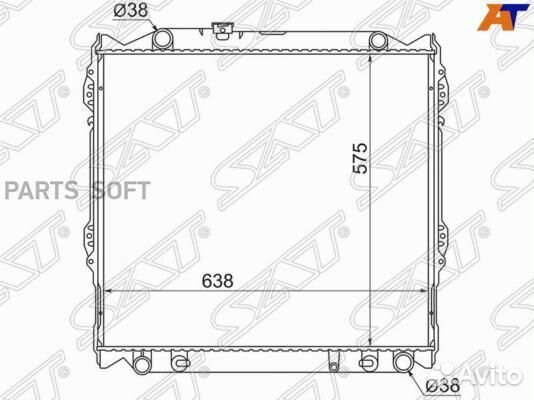 Радиатор охлаждения Тойота Лэнд Крузер Прадо KZ/KD