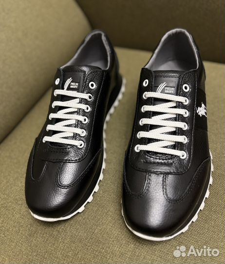 Кроссовки polo кожаные