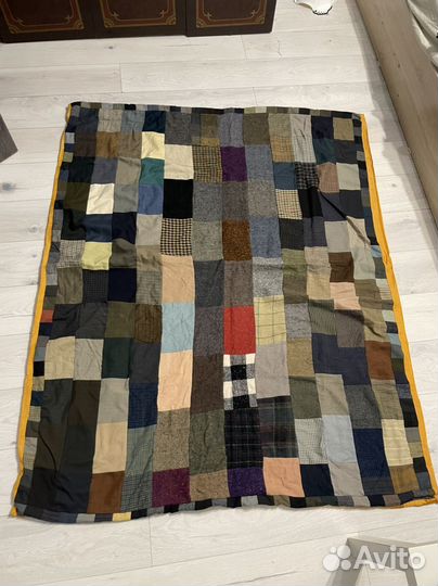 Лоскутный плед ручной работы пэчворк 170х139