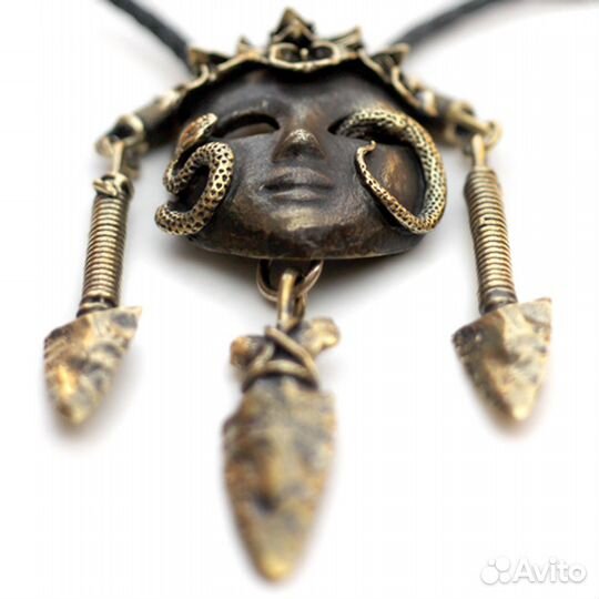 Интерьерная маска бронзовая Эксклюзивное украшение