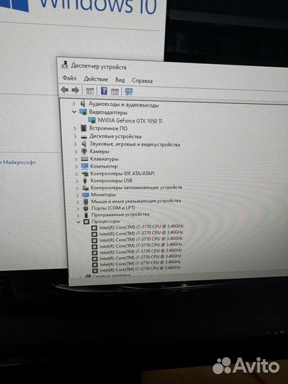 Игровой пк с монитором и клавиатурой