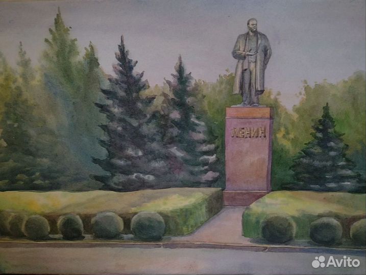 Картина пейзаж акварель