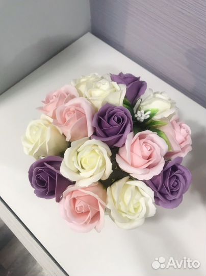 Букет из мыльных роз 15 шт