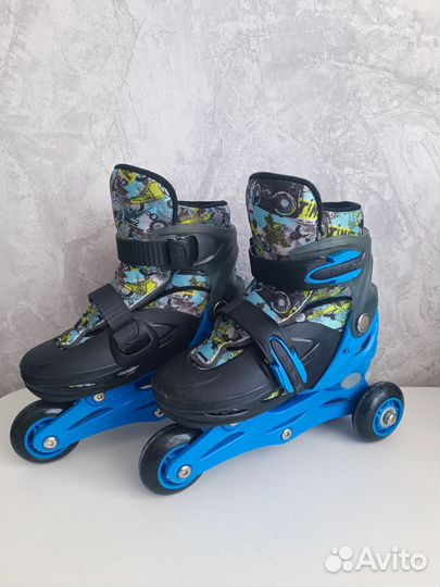 Роликовые коньки детские 2в1