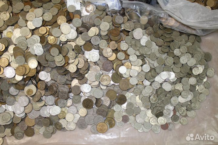 Монеты СССР, мелочь СССР оптом 26 кг