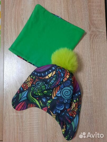 Шапка и снуд для девочки (демисезон)