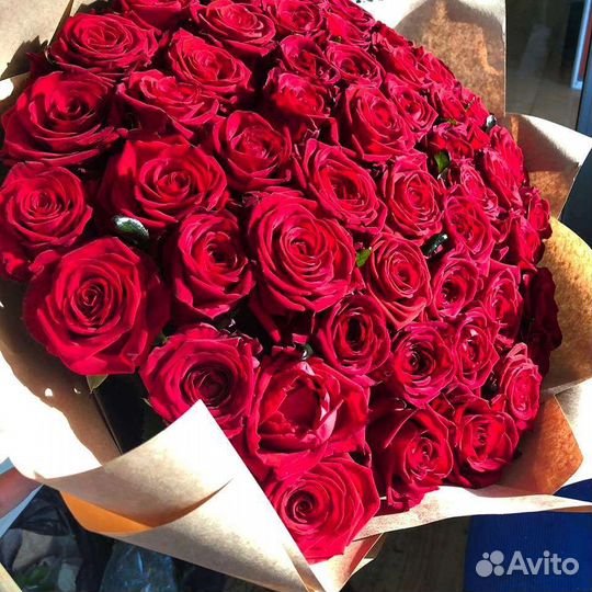 Превосходный букет из 51 розы70см